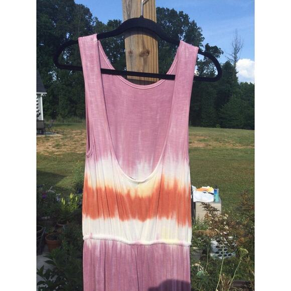 Knox Rose Tie-Dyed Sleeveless Maxi Dress M medium Purple Pink stripe boho beachy - Picture 11 of 14